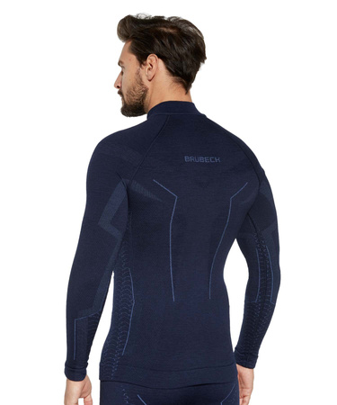 Termoaktywna bluza męska z krótkim ekspresem Brubeck EXTREME MERINO