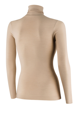 Koszulka damska z golfem Brubeck COMFORT MERINO