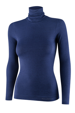 Koszulka damska z golfem Brubeck COMFORT MERINO