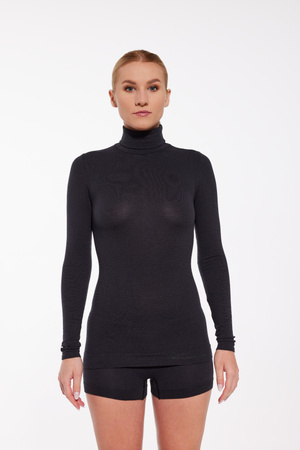 Koszulka damska z golfem Brubeck COMFORT MERINO